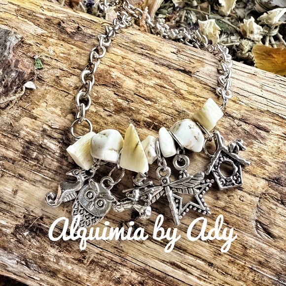 Alquimia Jewelry - BUFFALO TURQUOISE RUSTIC CHARMS BOHO NECKLACE